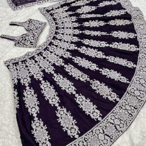 Gleaming Blooms Kasturi Silk Lehenga Set - Image 6