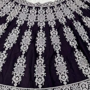 Gleaming Blooms Kasturi Silk Lehenga Set - Image 4