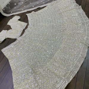 Gorgeous white lehenga set - Image 5