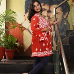 Red Chikankari - Image 4