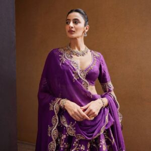 Wrapped in Royalty – Purple Draped Lehenga