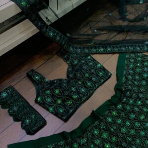 Thai silk blouse with sequin thread and dori embroidery