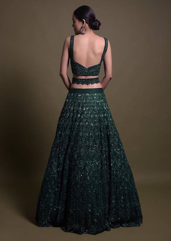 Emerald Royale lehenga 3 meter flair with can can attached