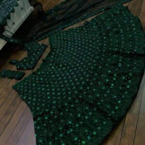 Butterfly net dupatta with sequin and dori work