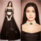 Modern black designer lehenga with satin blouse and organza dupatta
