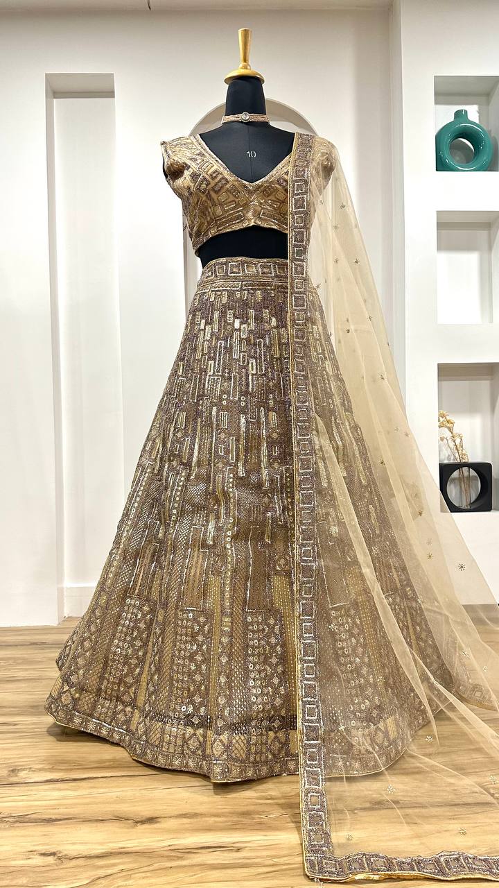 Champagne Royale Bridal Lehenga Set - Image 2