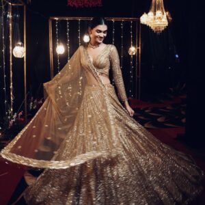 Royal Golden Kasturi Silk Georgette Lehenga Choli